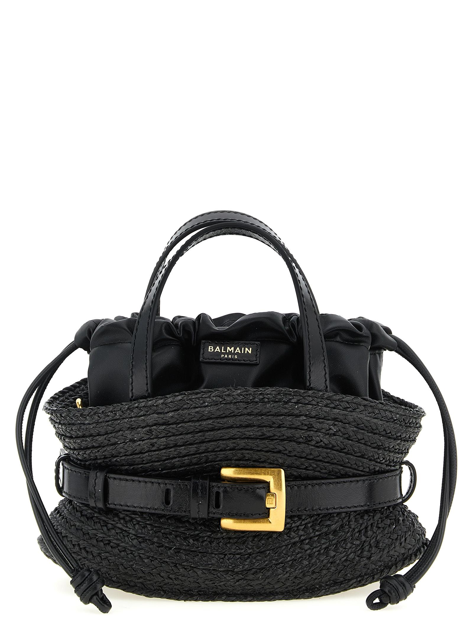 balmain shuffle mini handbag black polypropylene hand bags - women