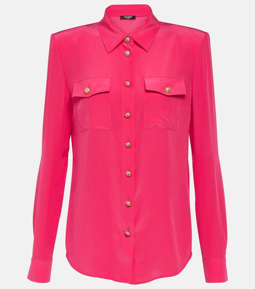 balmain silk crêpe de chine shirt