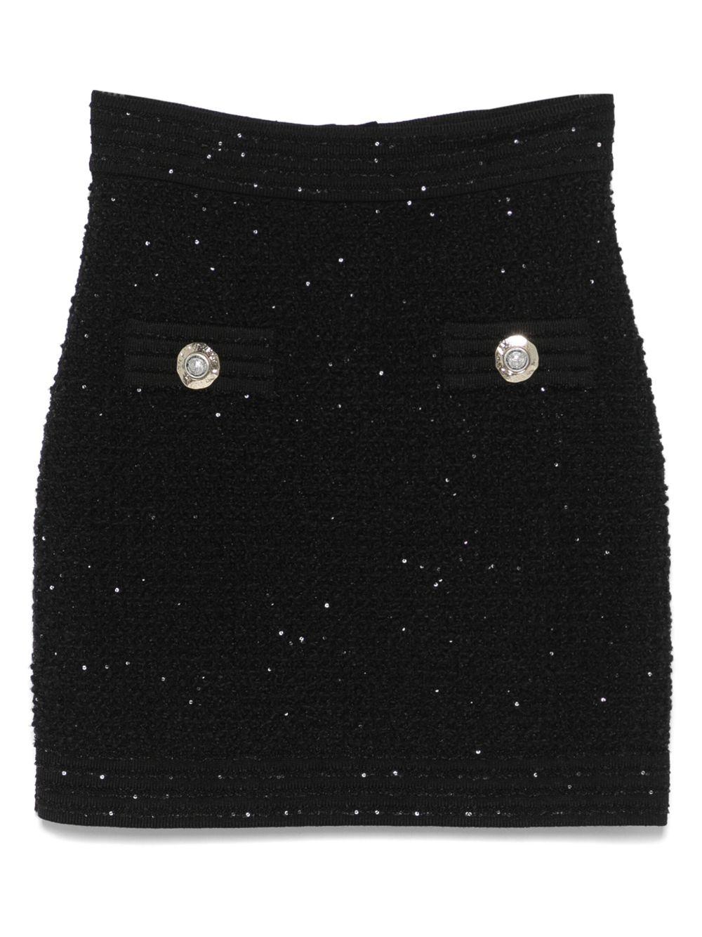 balmain skirts black - women