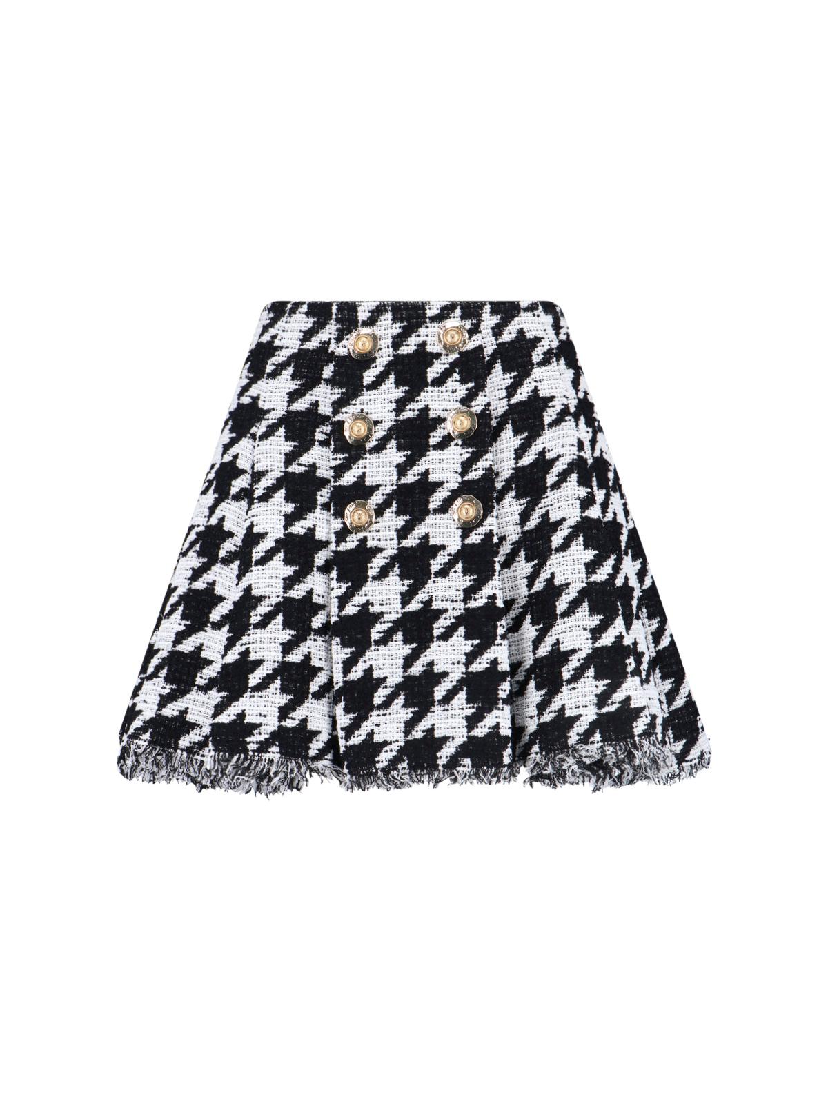 balmain skirts black cotton - women