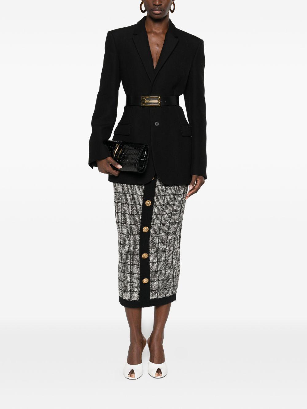 balmain skirts black cotton - women