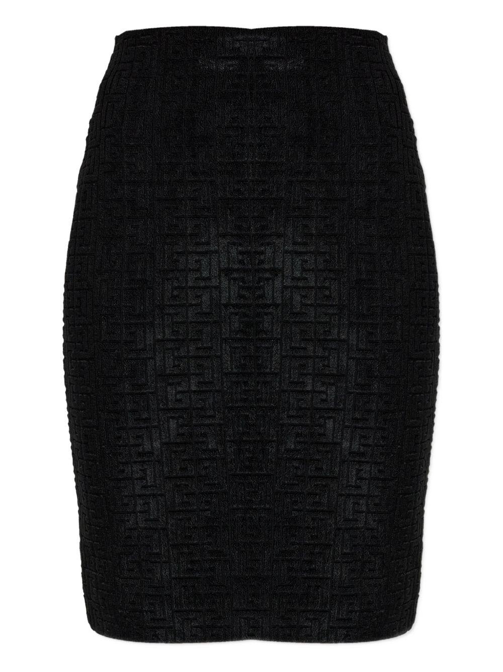 balmain skirts black polyester - women