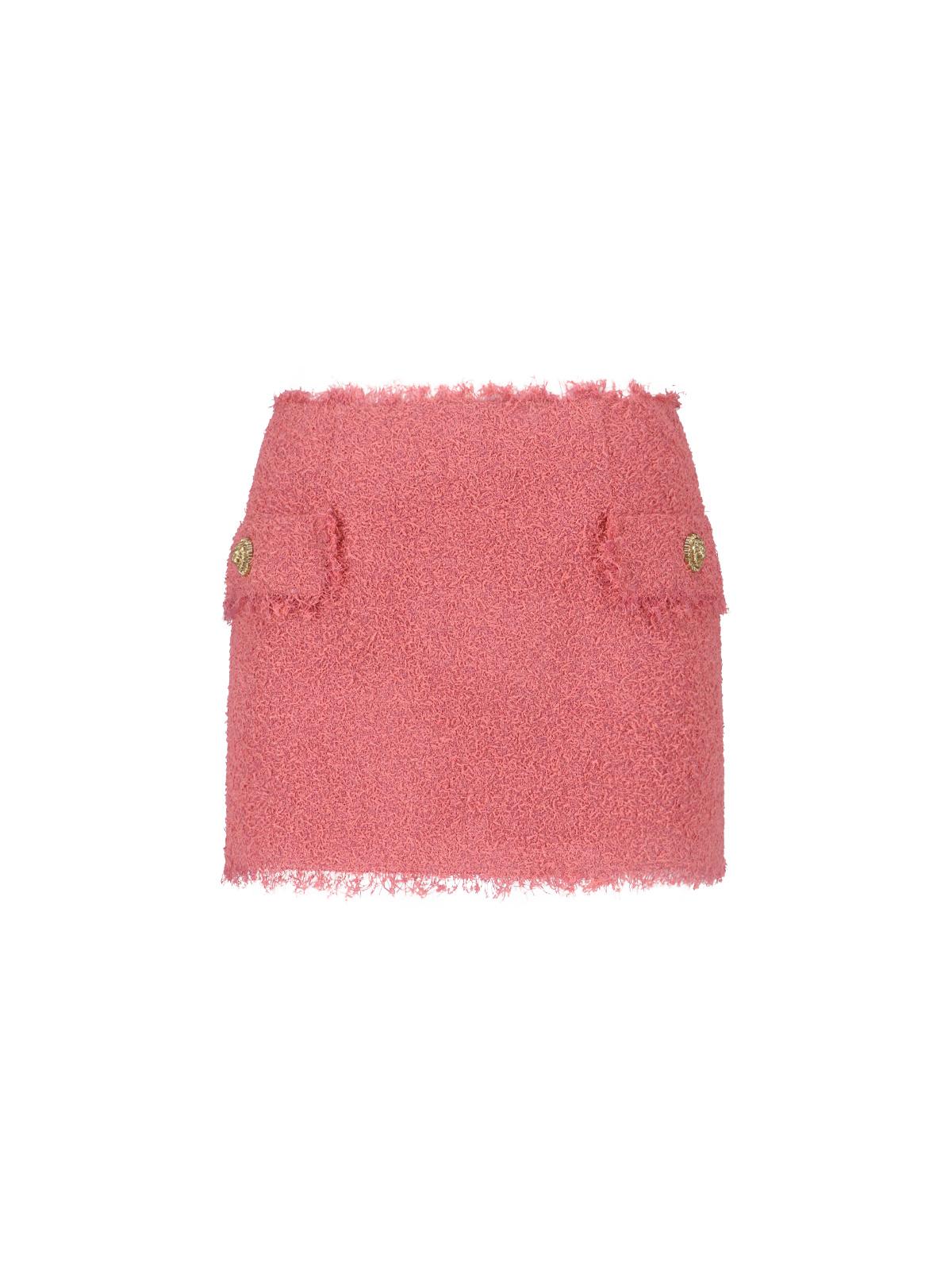 balmain skirts pink virgin wool - women