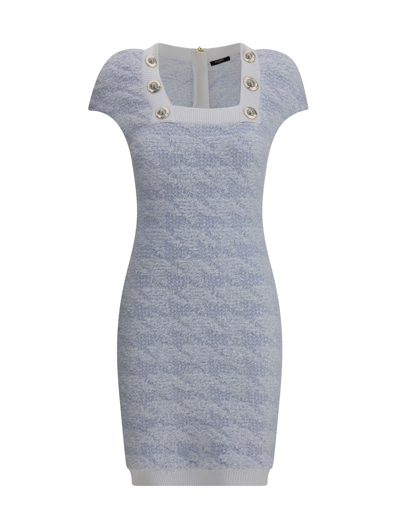 balmain stretch midi dress