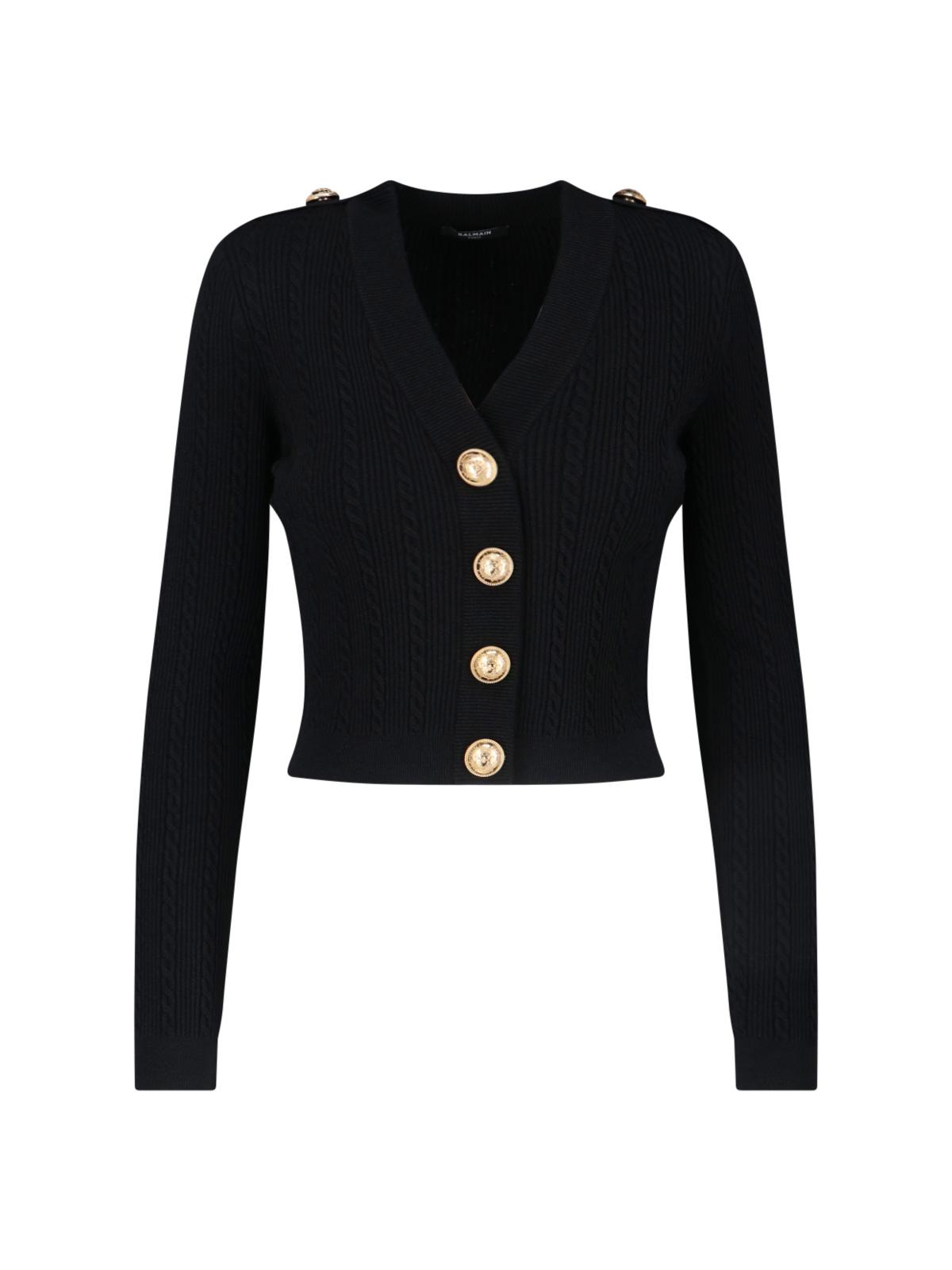 balmain sweaters black viscose - women