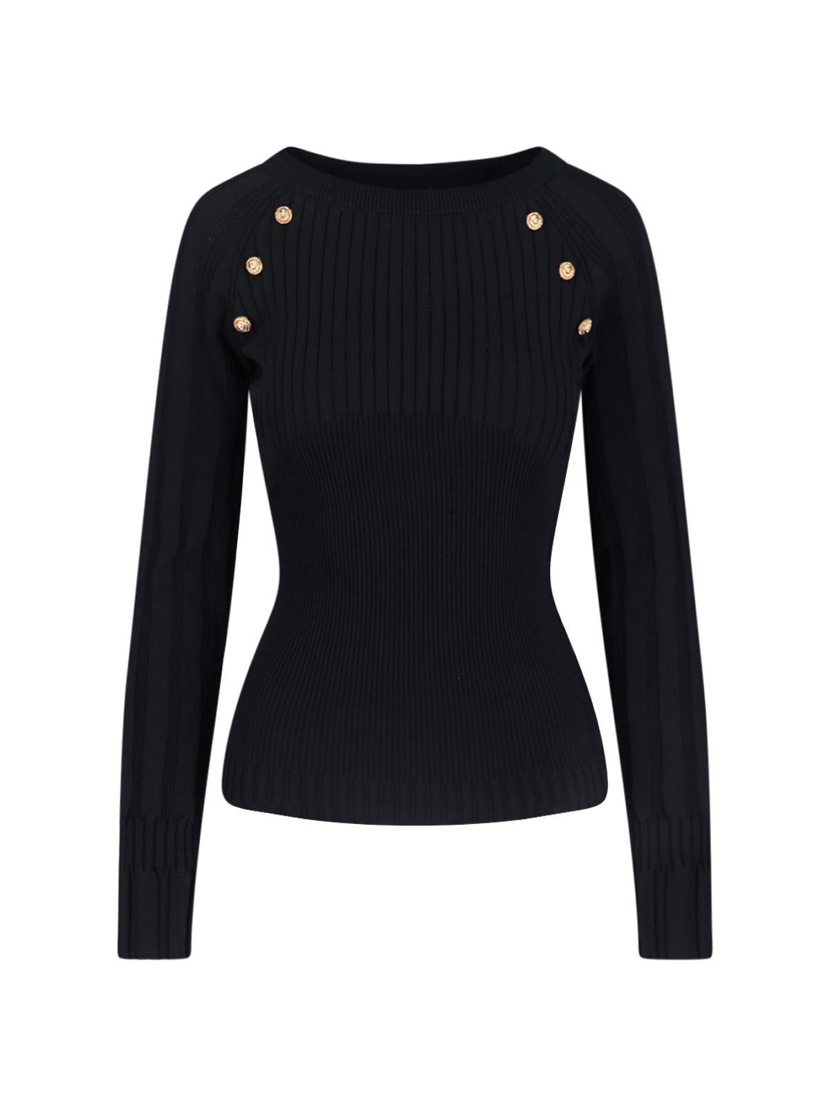 balmain sweaters black viscose - women