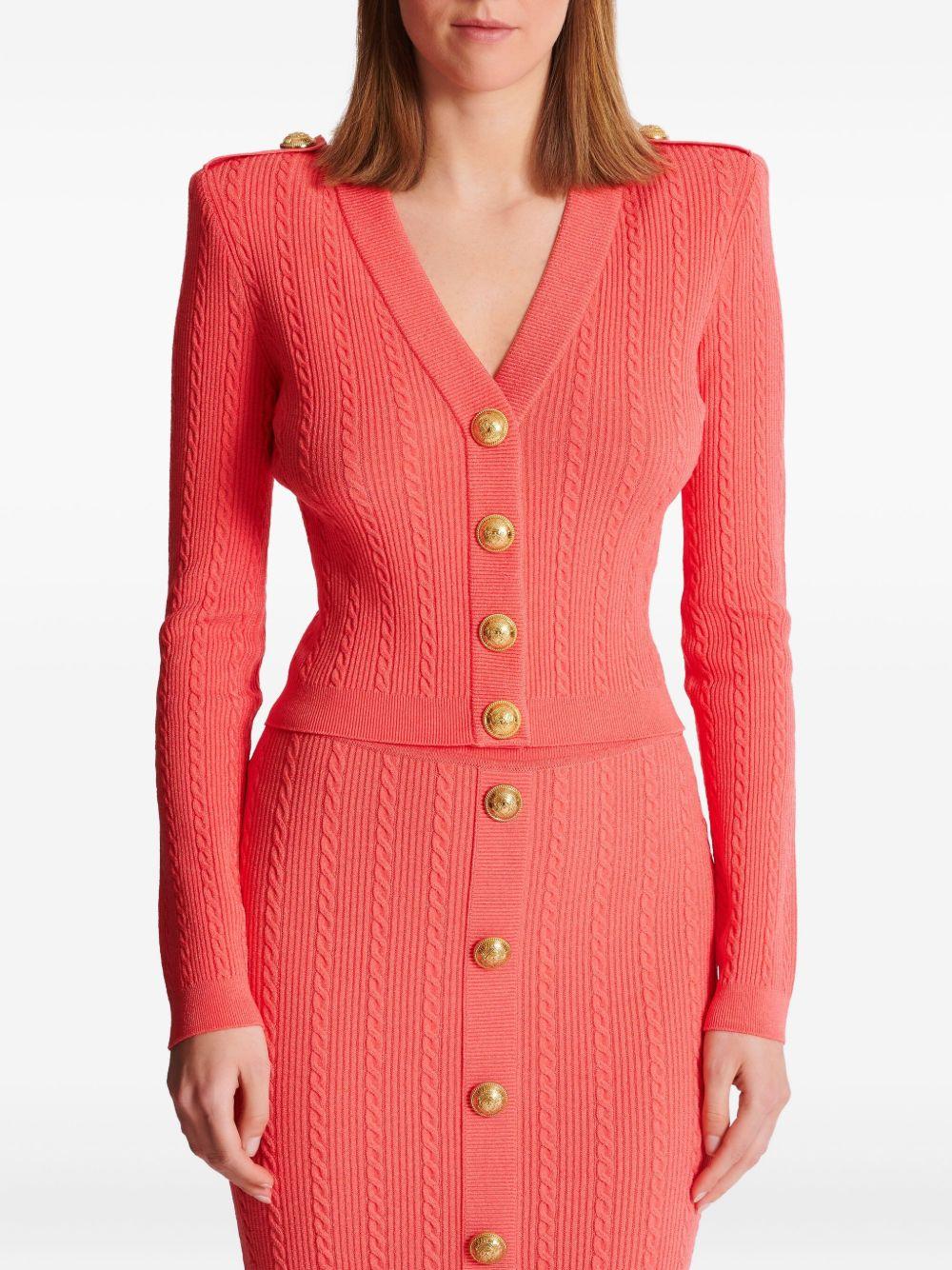 balmain sweaters orange viscose polyester - women