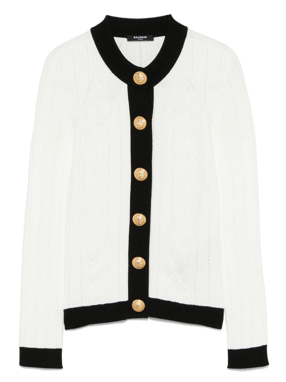 balmain sweaters white viscose polyester - women