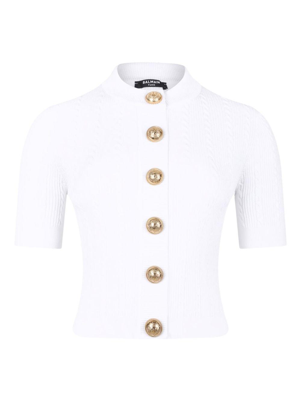 balmain sweaters white viscose polyester - women