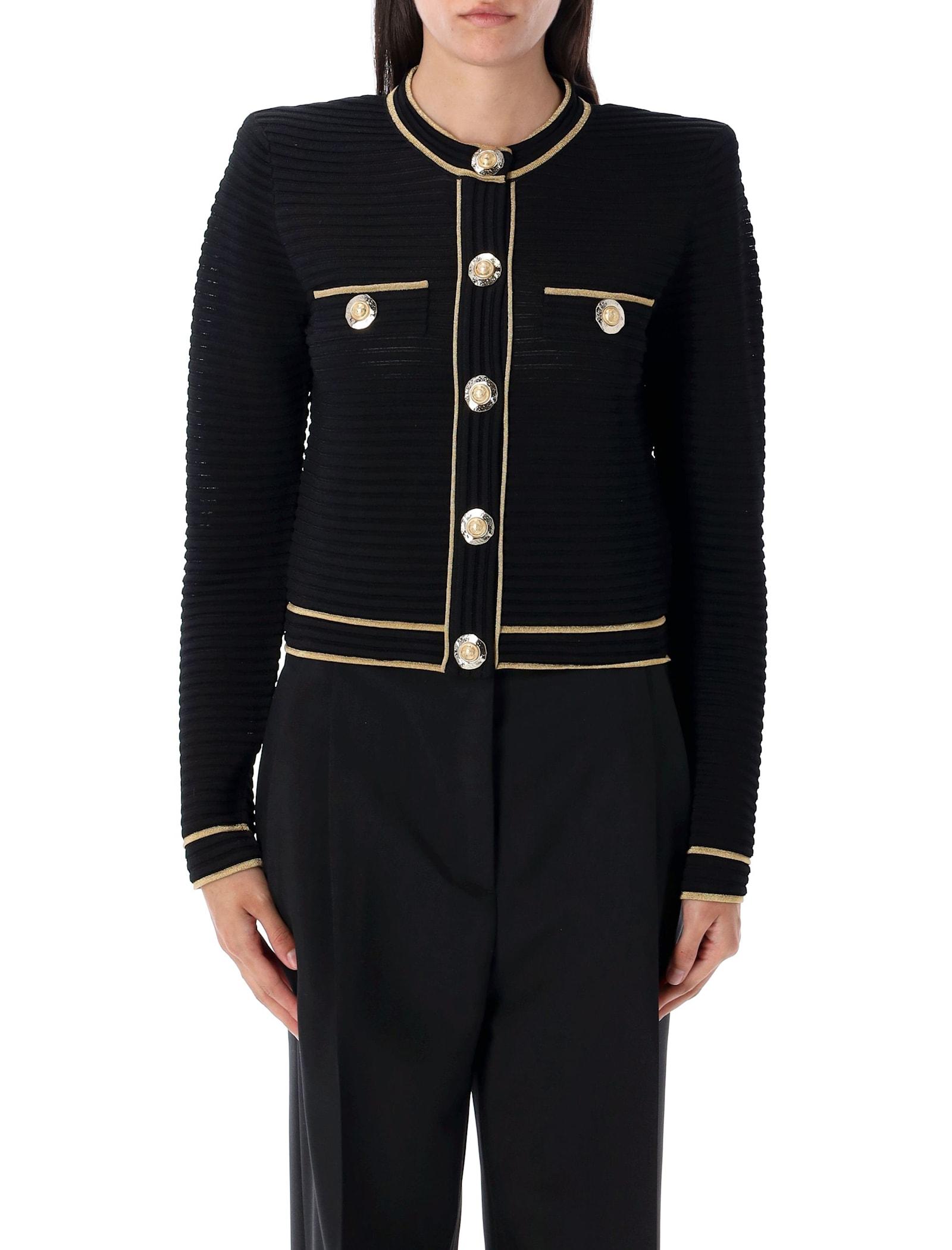 balmain textured knit cardigan