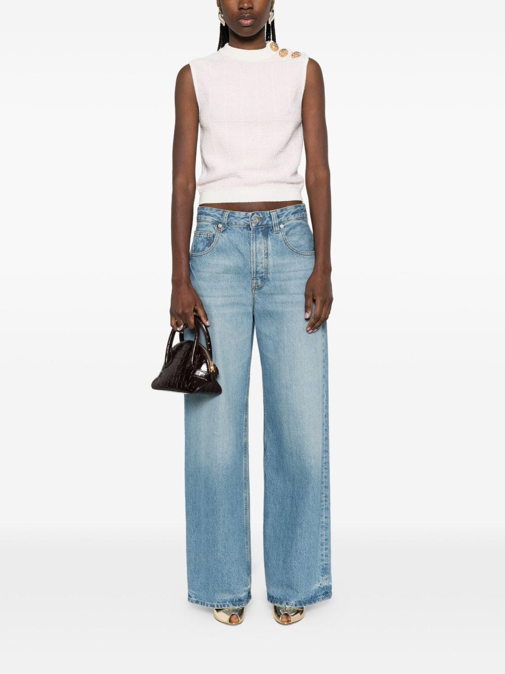 balmain top pink cotton - women