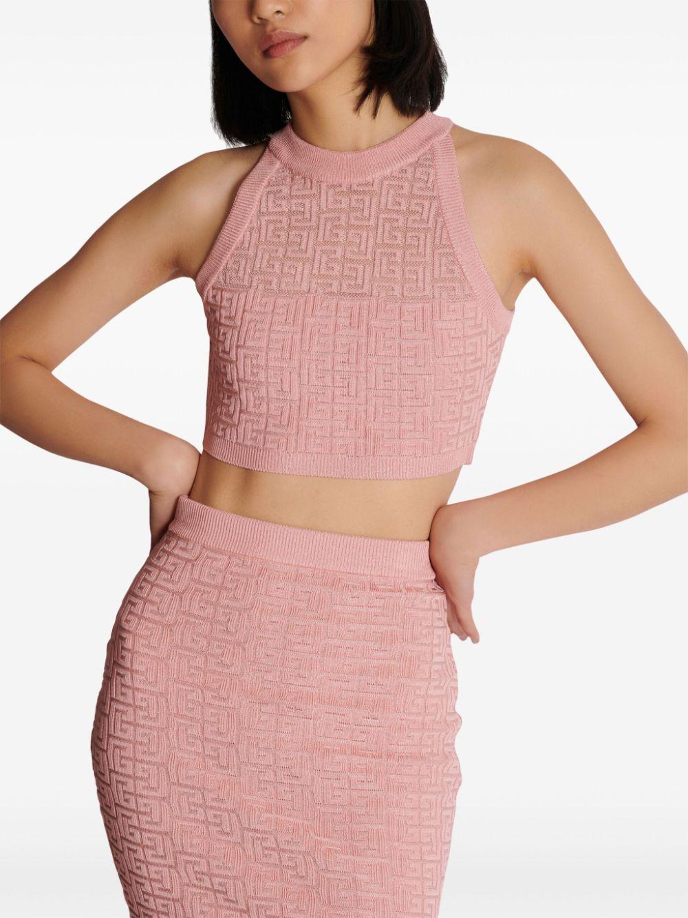 balmain top pink viscose - women