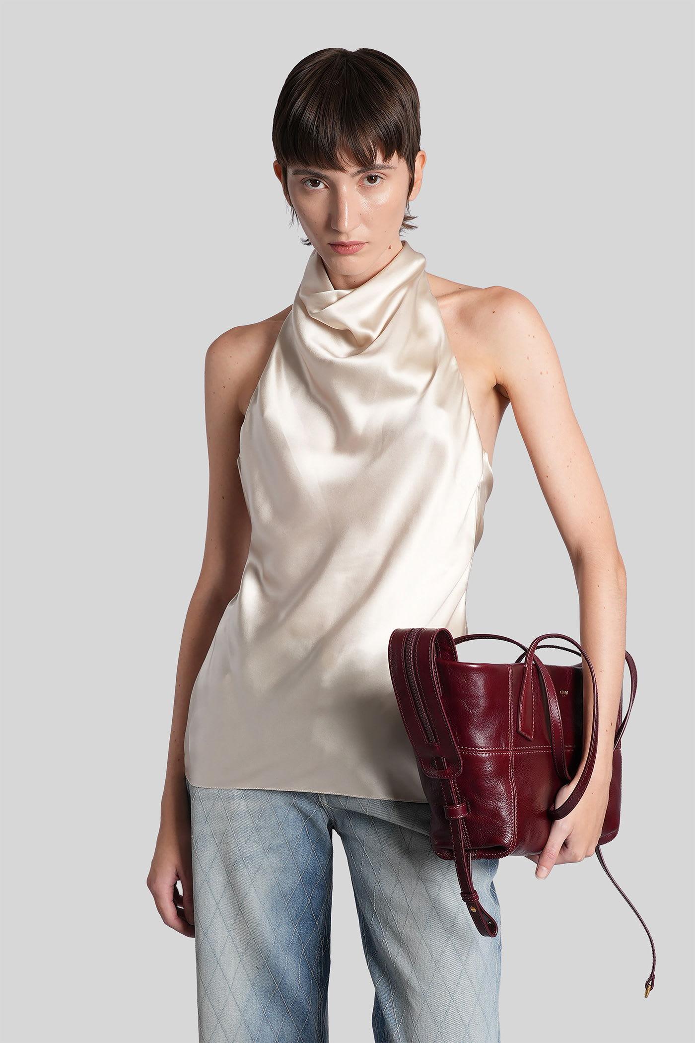 balmain topwear in beige silk