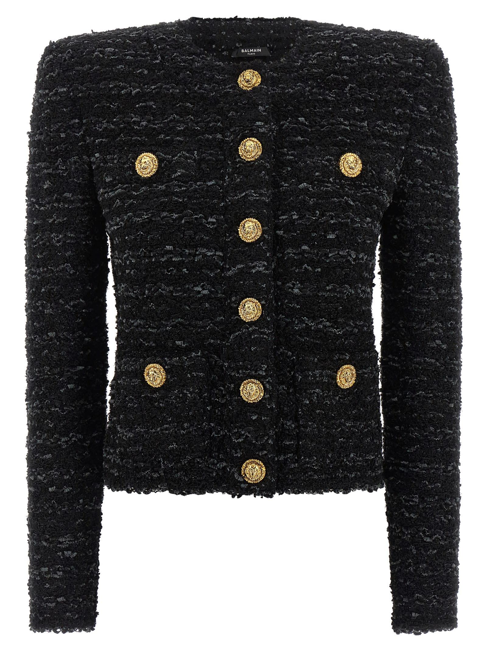 balmain tweed blazer