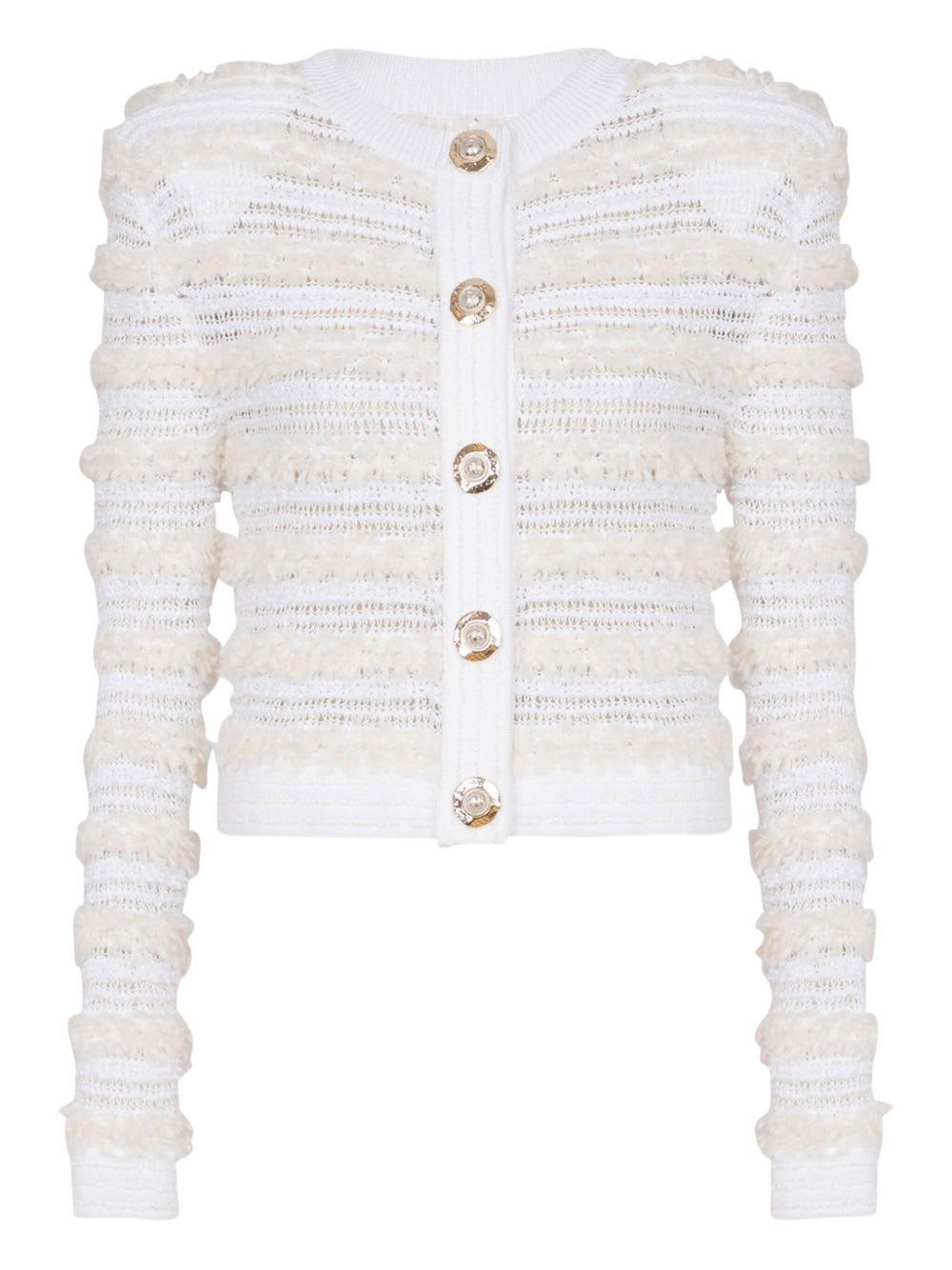 balmain tweed cardigan