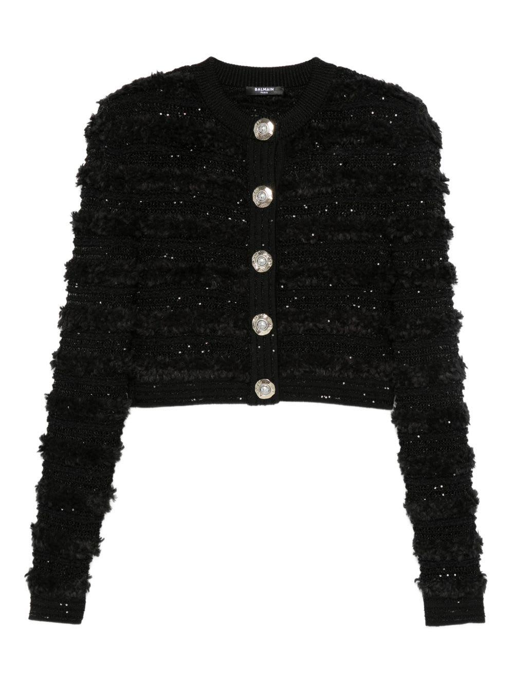 balmain tweed cardigan