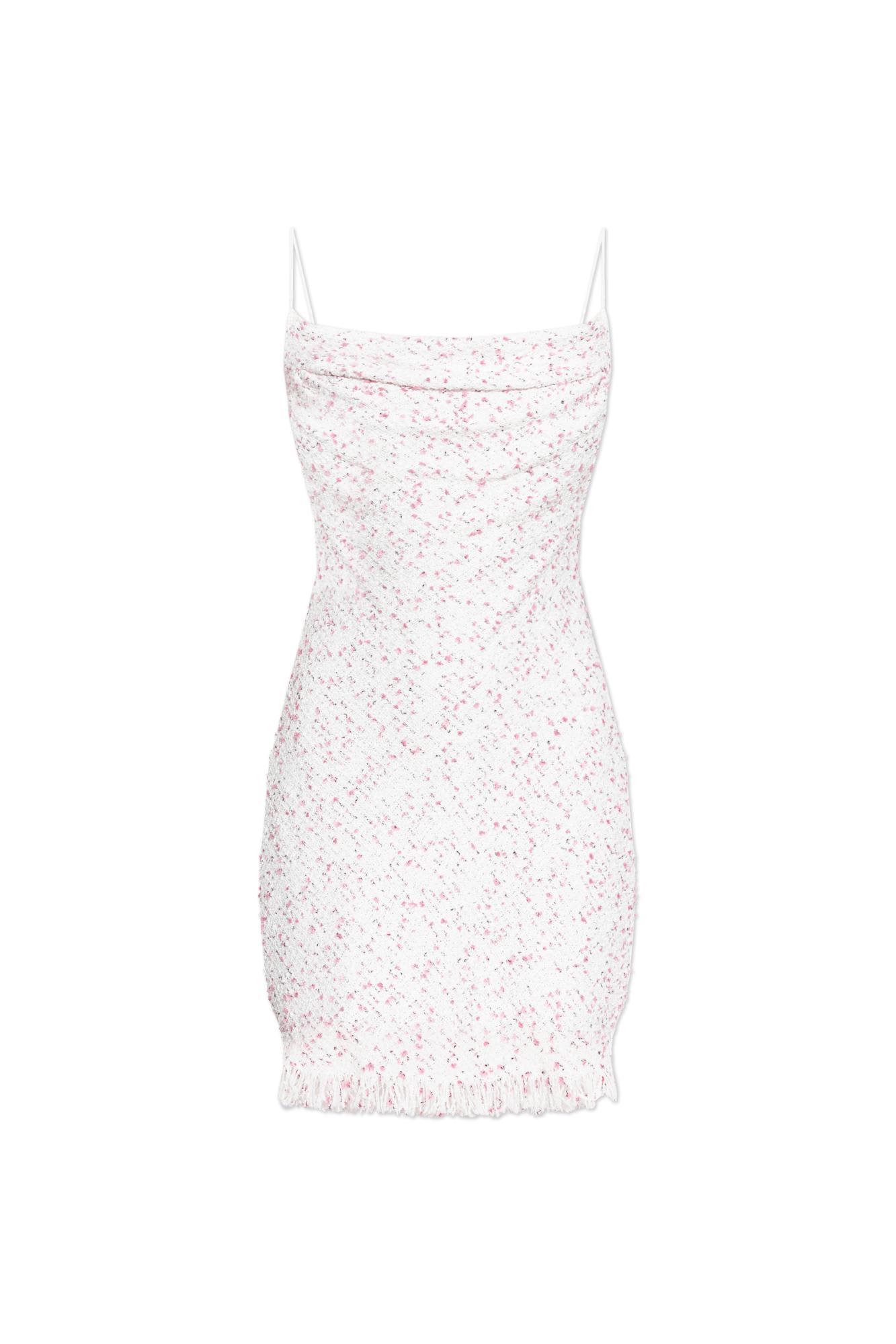 balmain tweed dress with straps