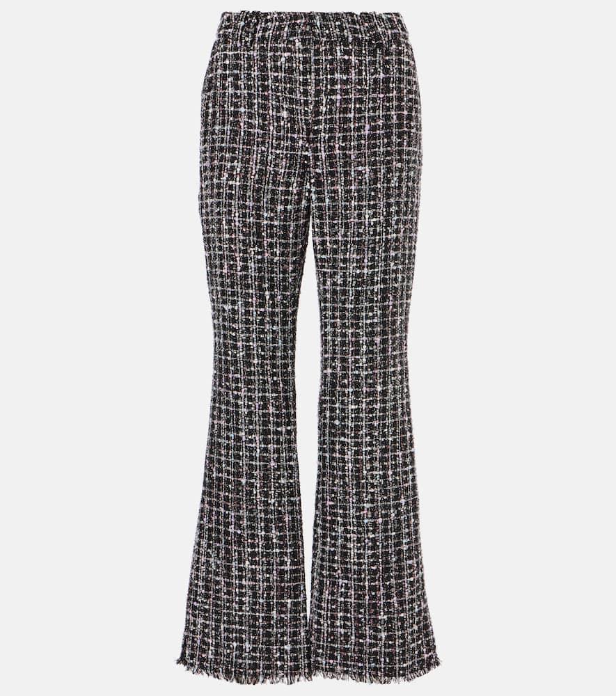 balmain tweed flared pants