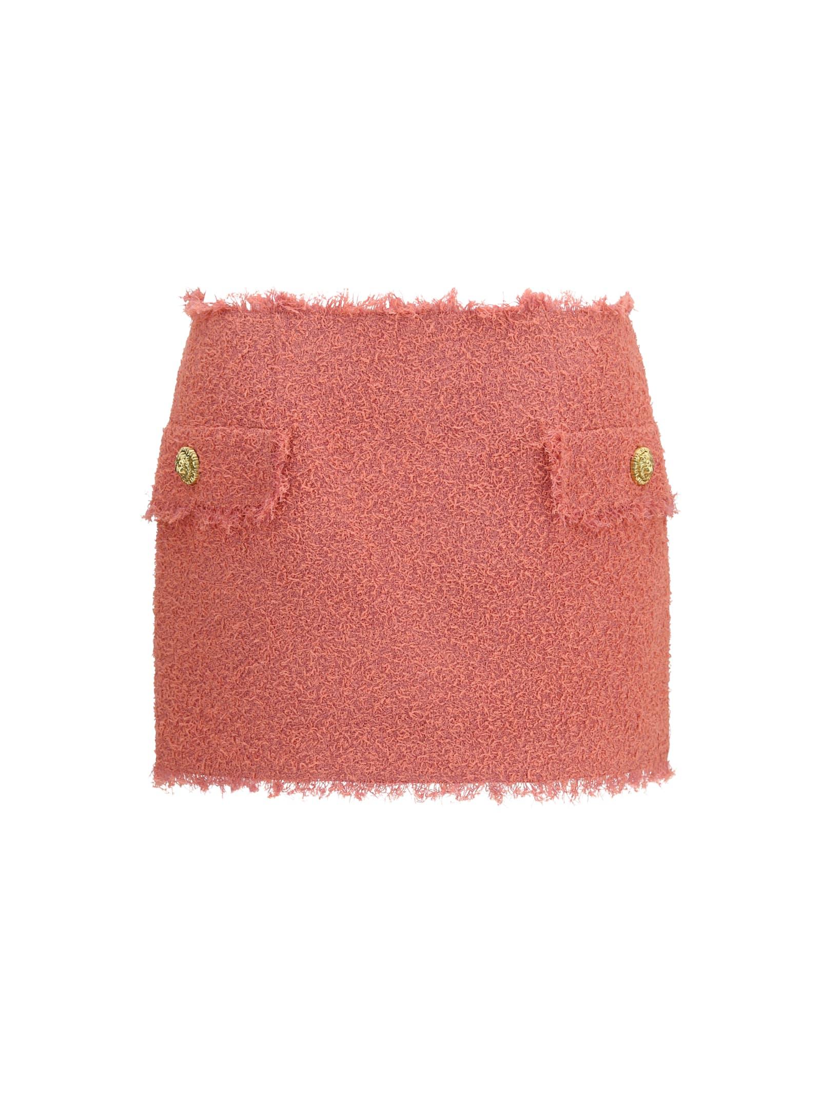 balmain tweed mini skirt