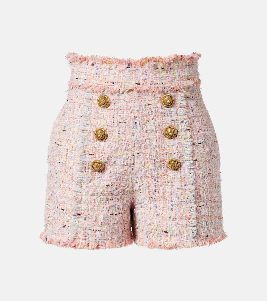 balmain tweed shorts