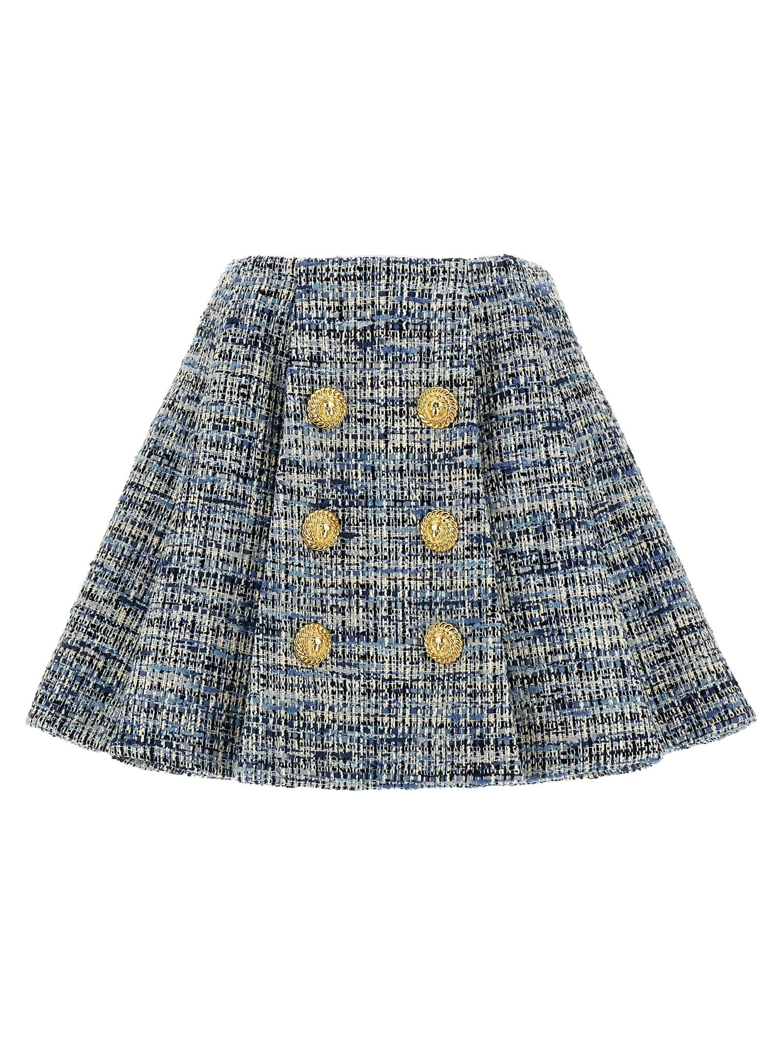 balmain tweed skirt