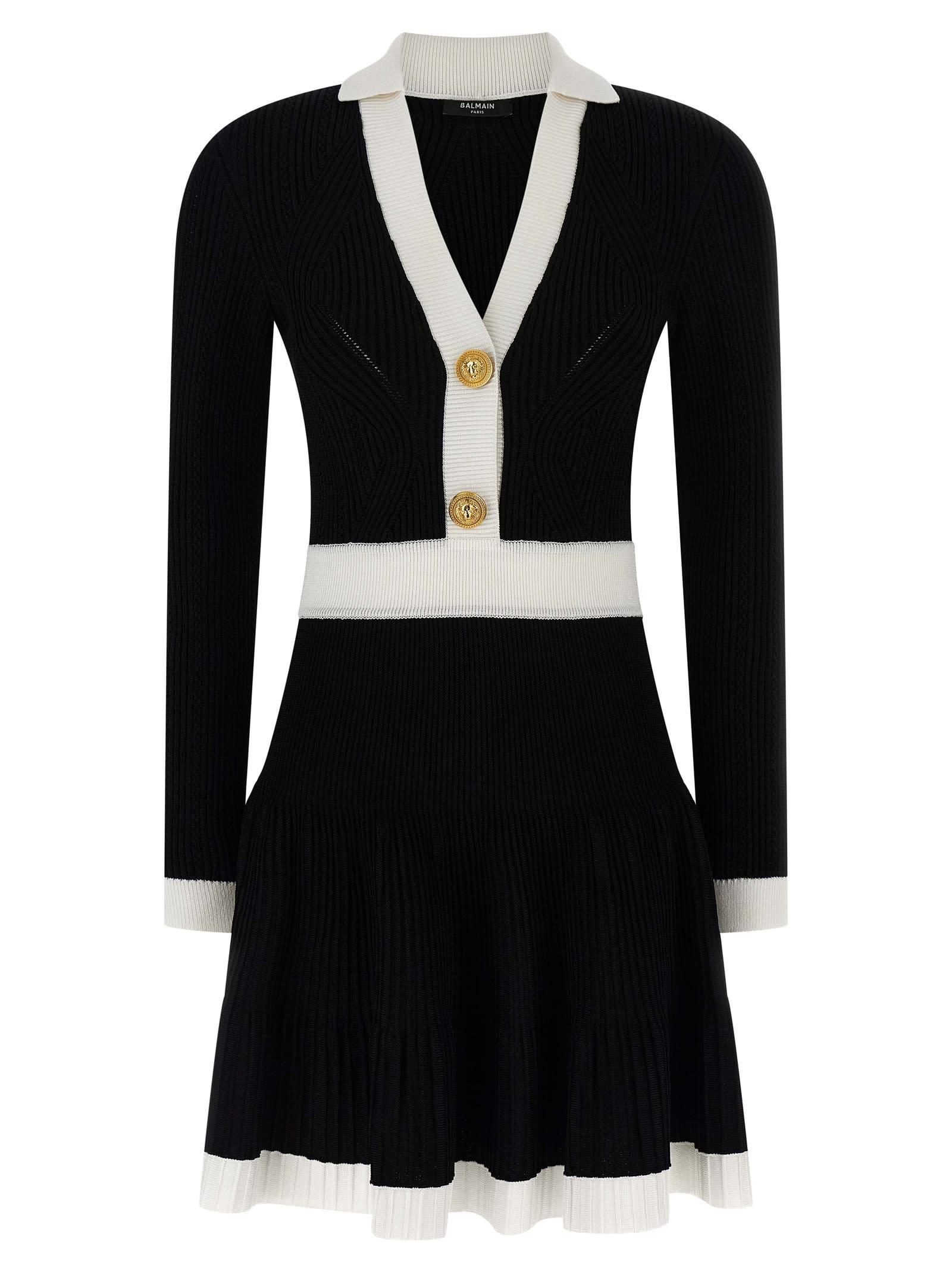 balmain two-tone dress
