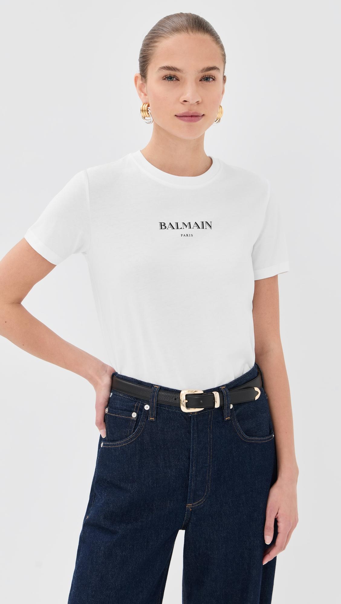 balmain vintage print rugular t-shirt