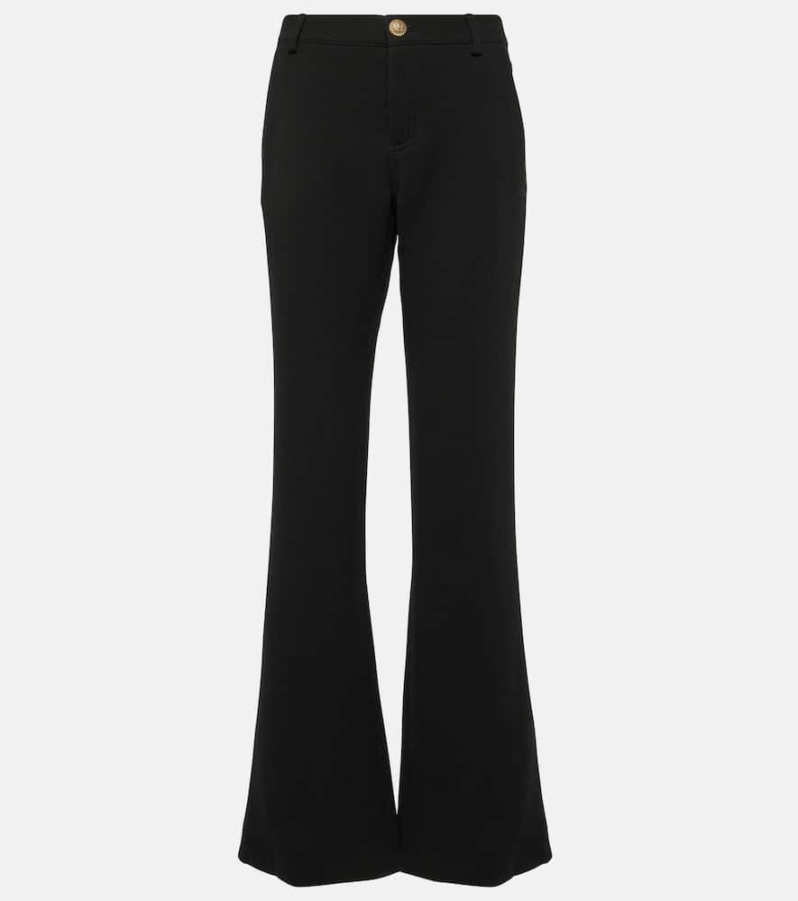balmain virgin wool crêpe bootcut pants