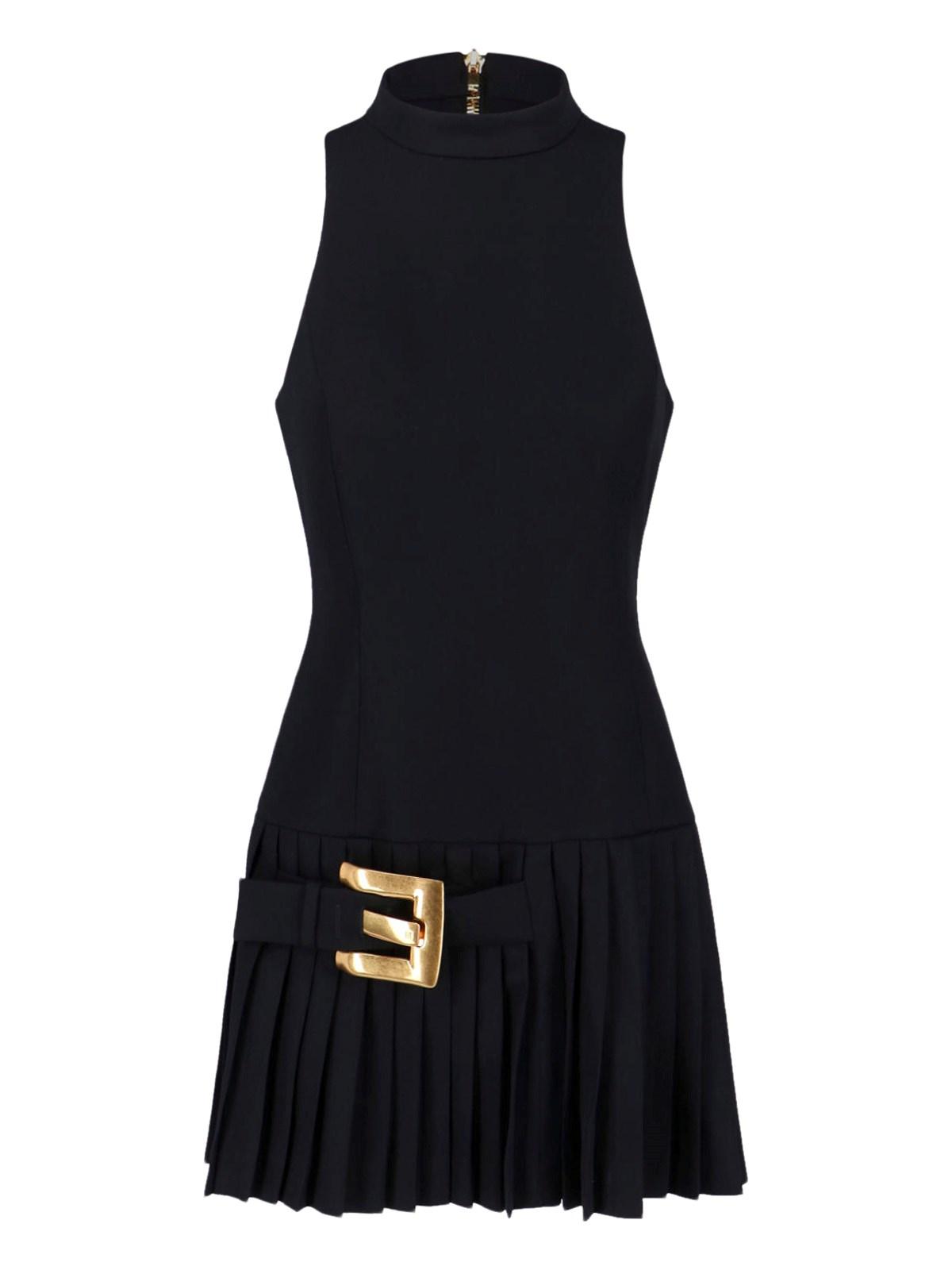 balmain virgin wool mini dress