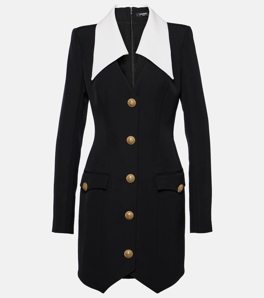 balmain virgin wool minidress