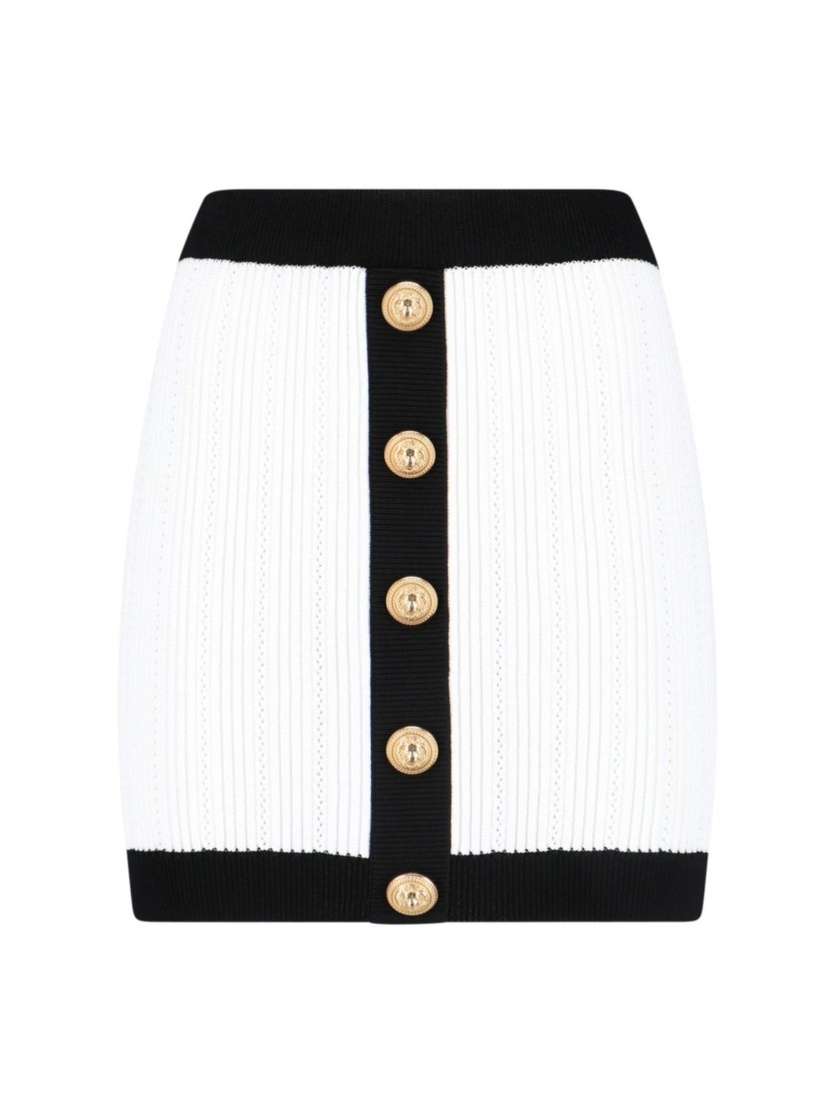 balmain viscose blend mini skirt