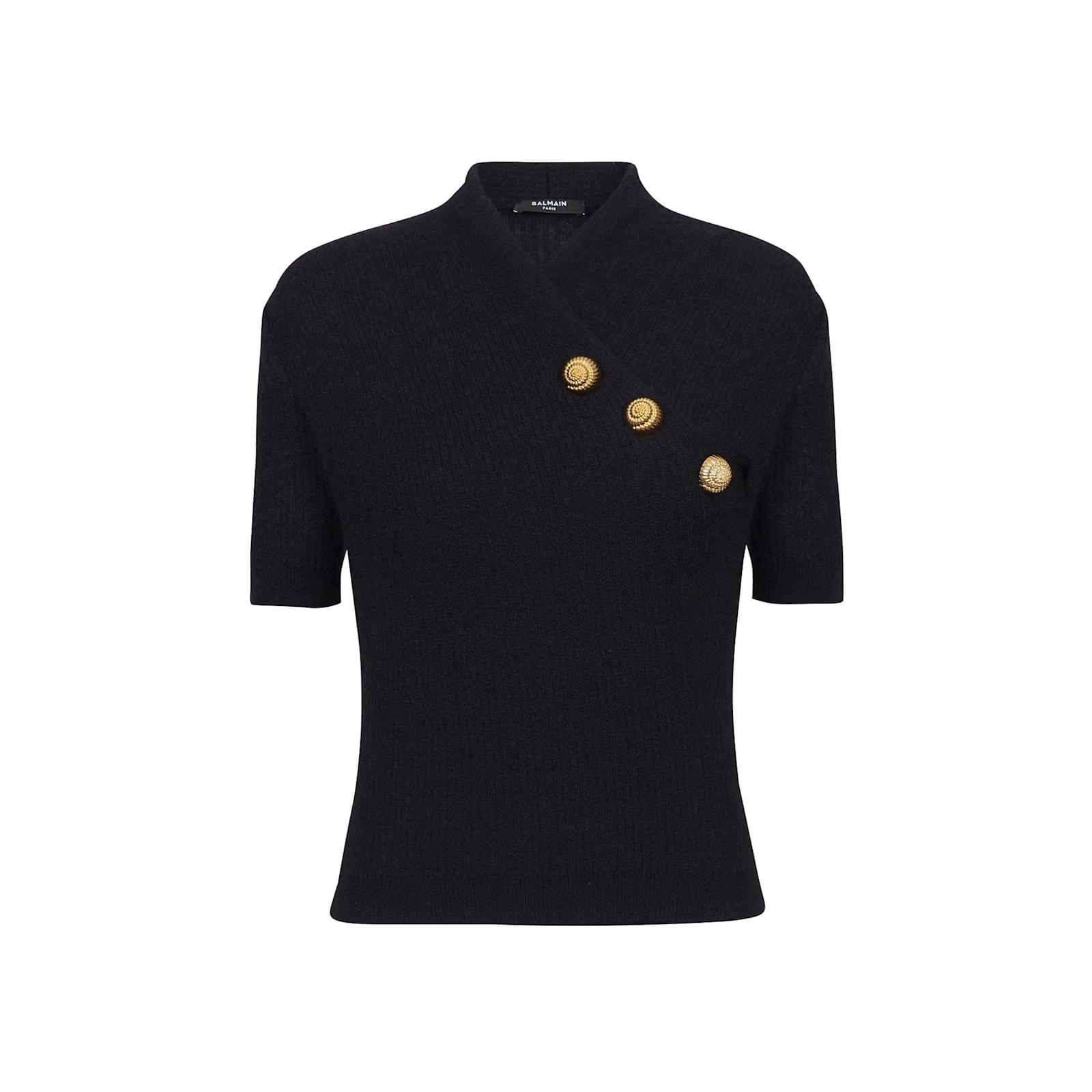 balmain wool blend top