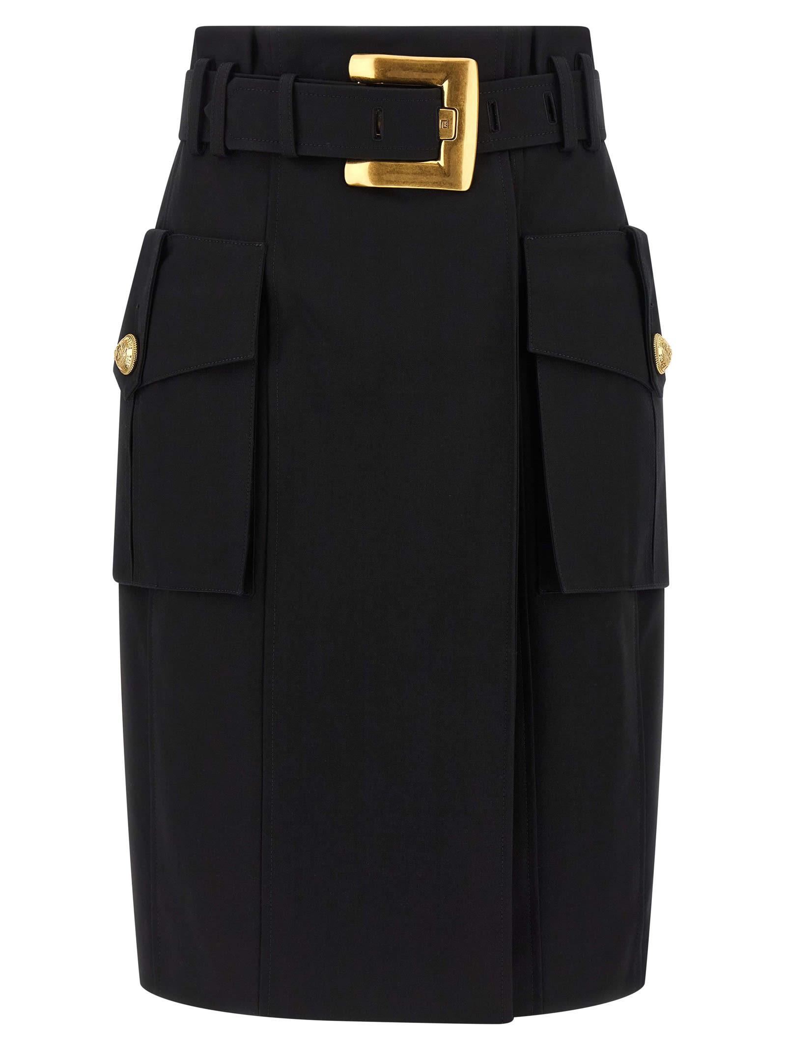balmain wrap skirt
