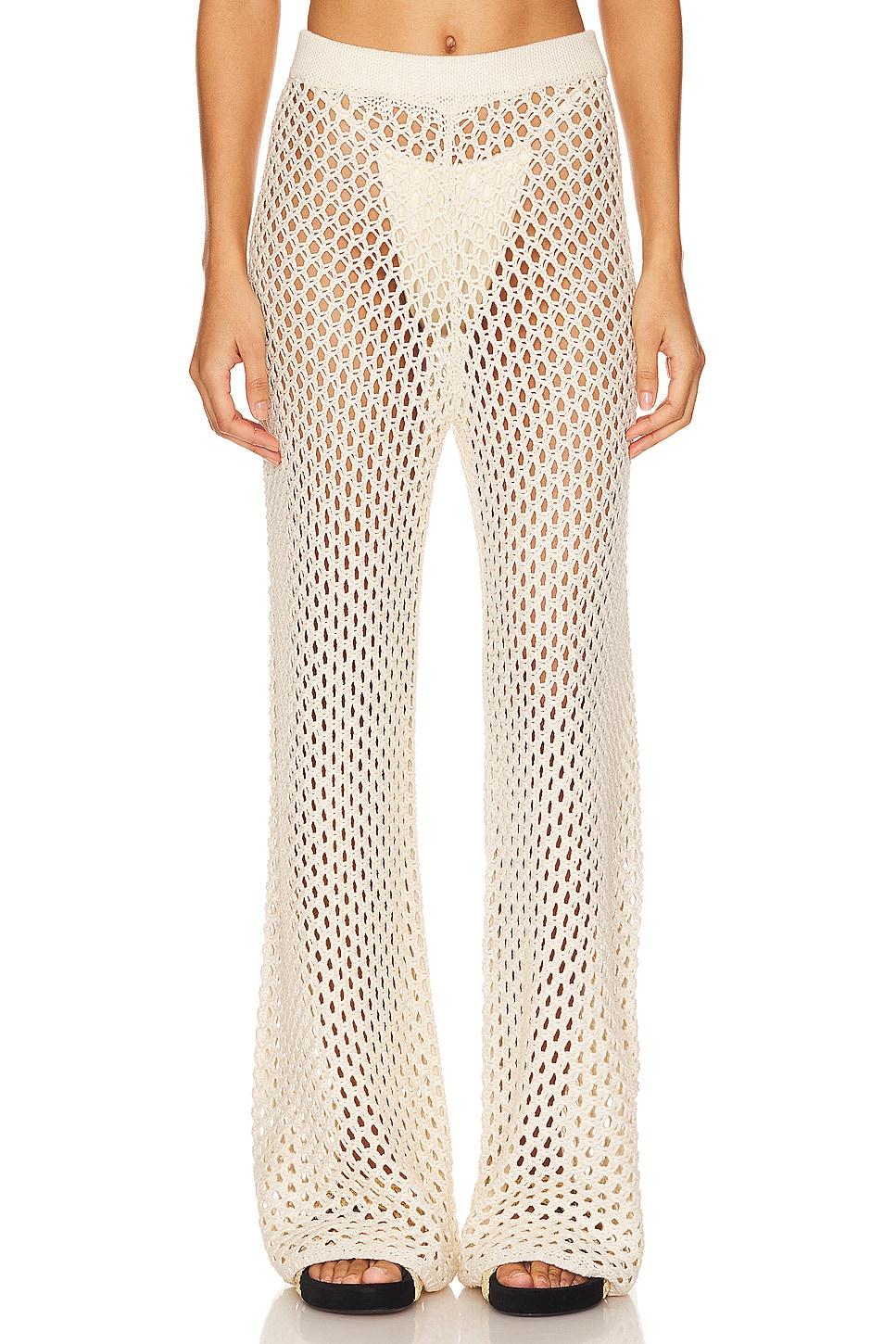 balmy crochet knit pants