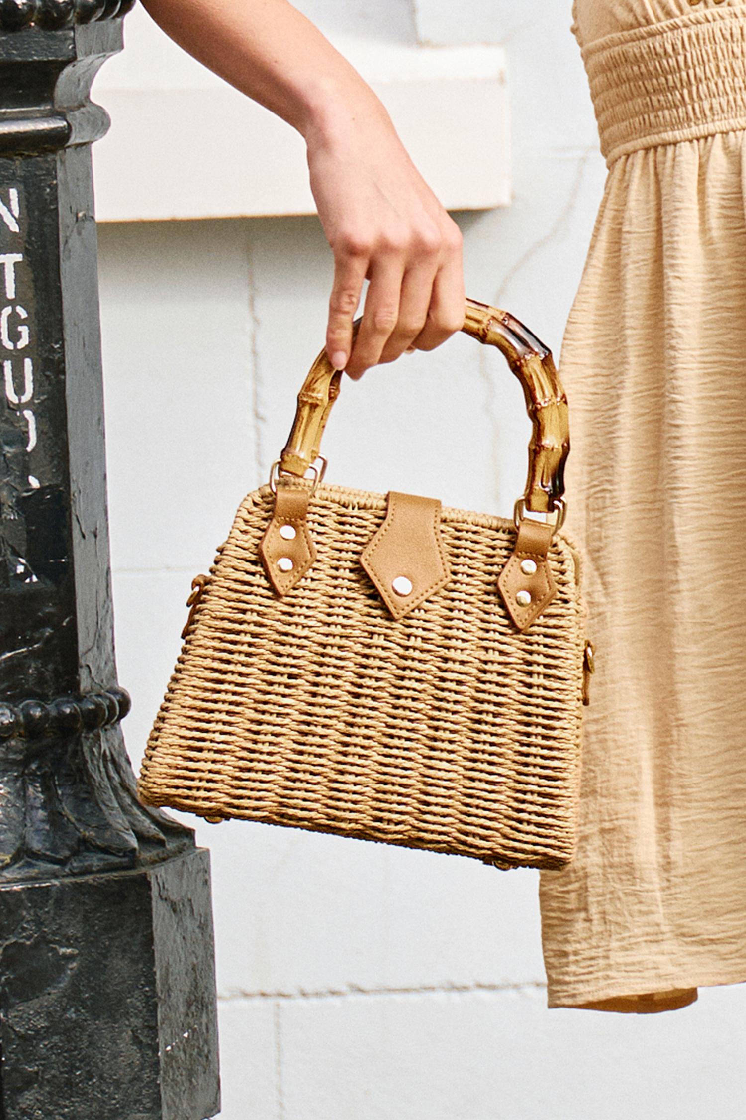 bamboo straw bag - f