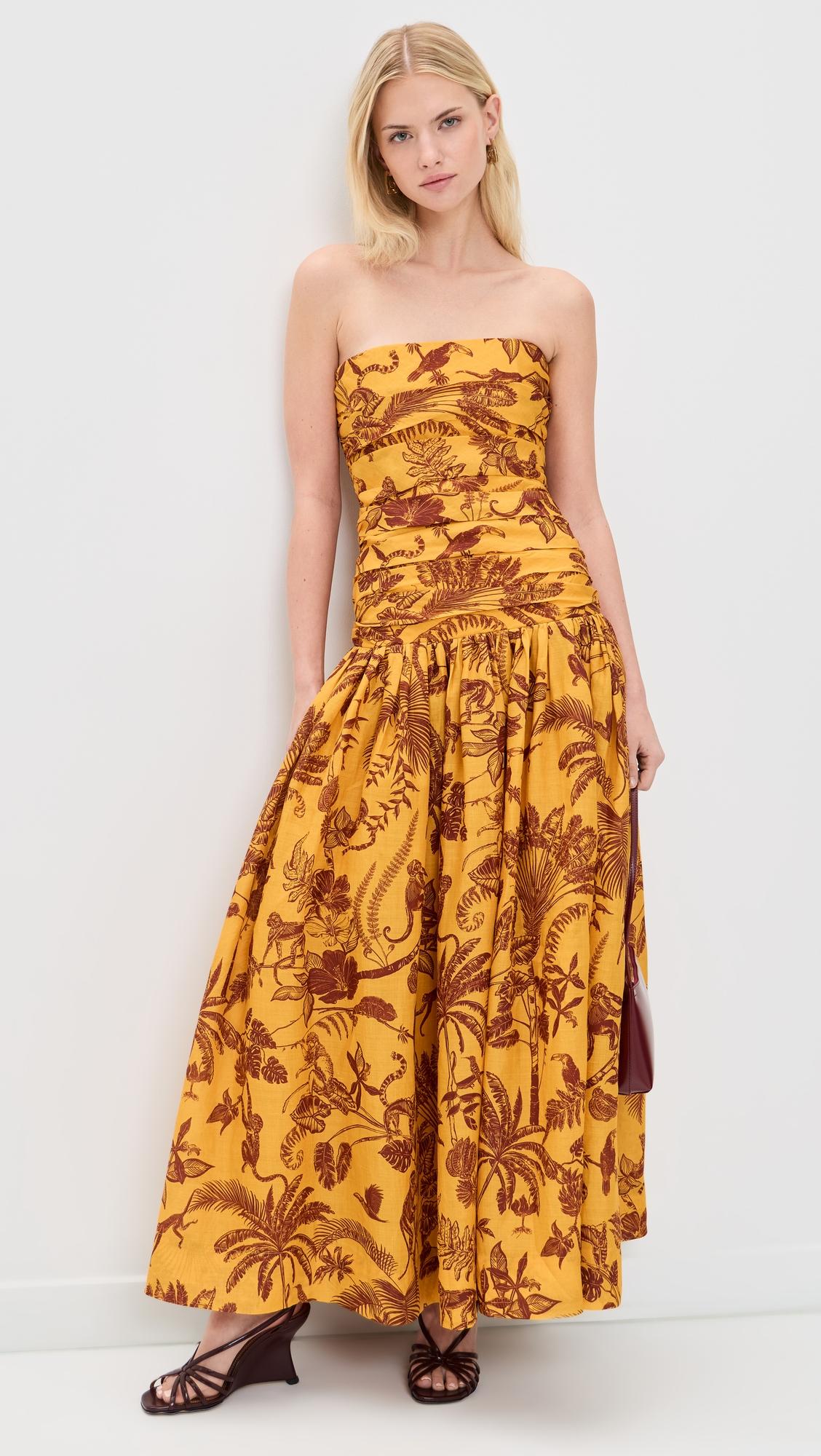 banana blossom ruched gown