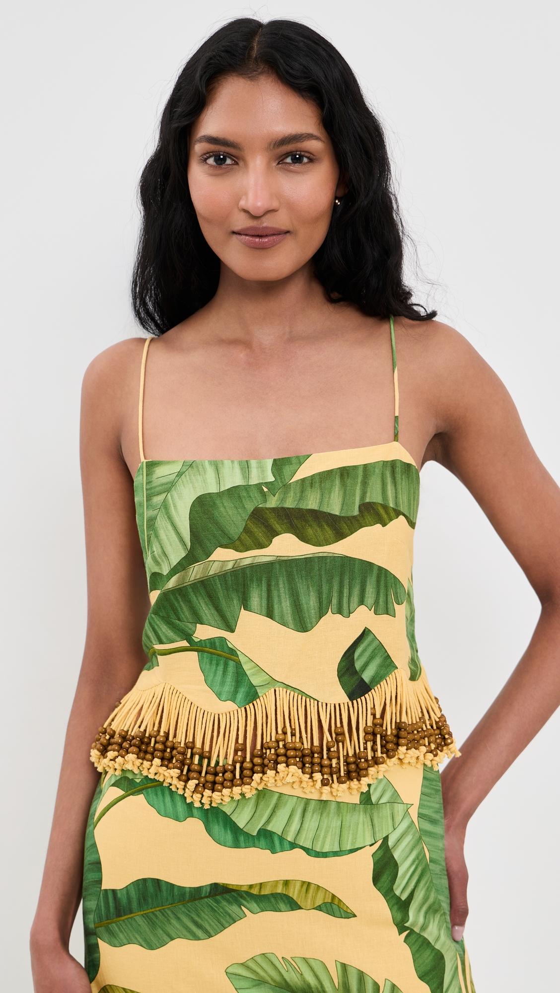 banana yellow fruit leaves top