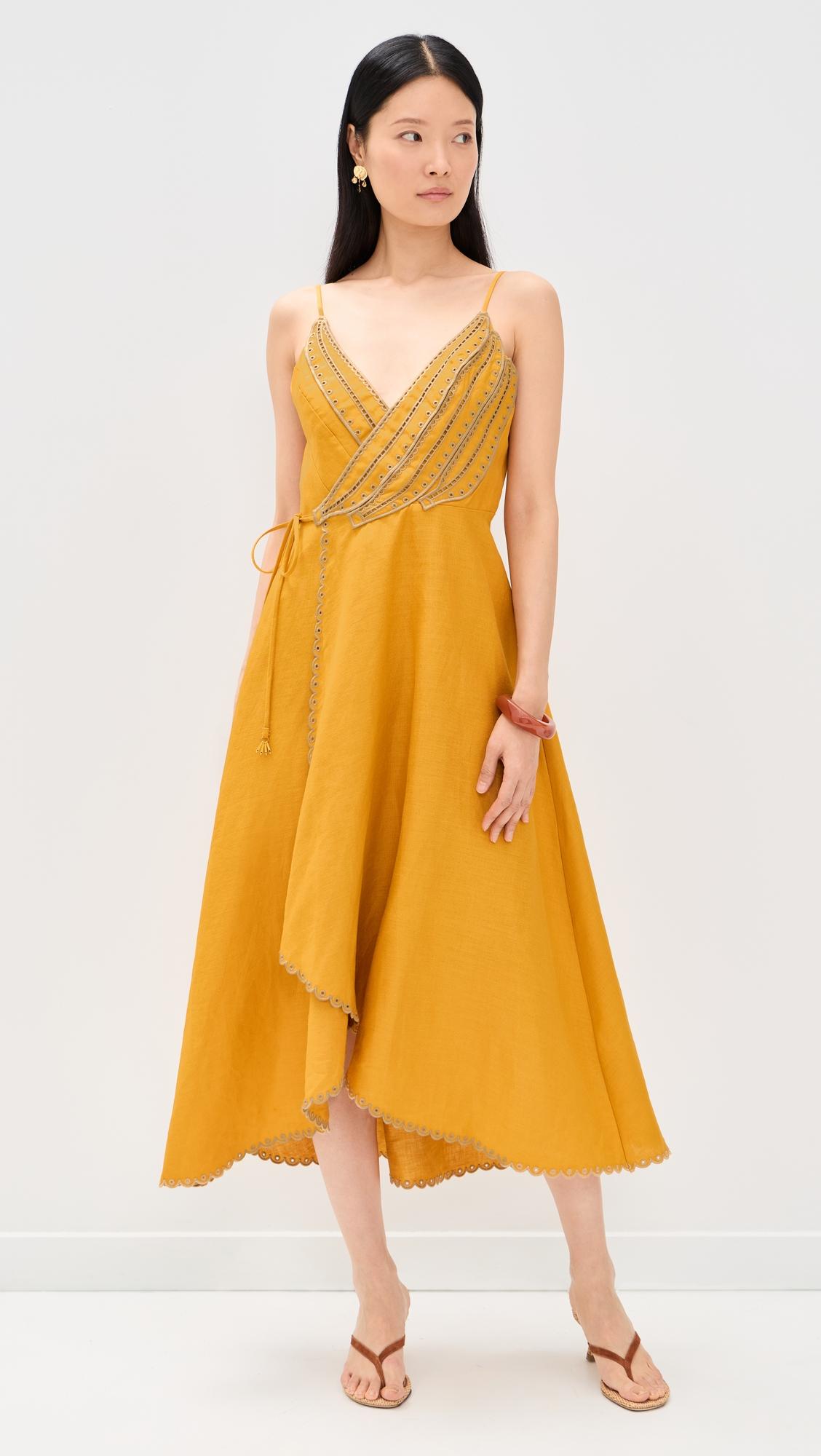bananas maxi wrap dress