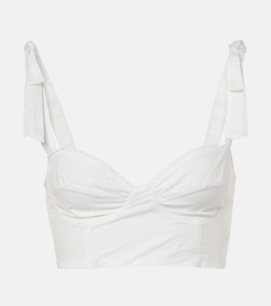 bananhot alba cotton poplin crop top