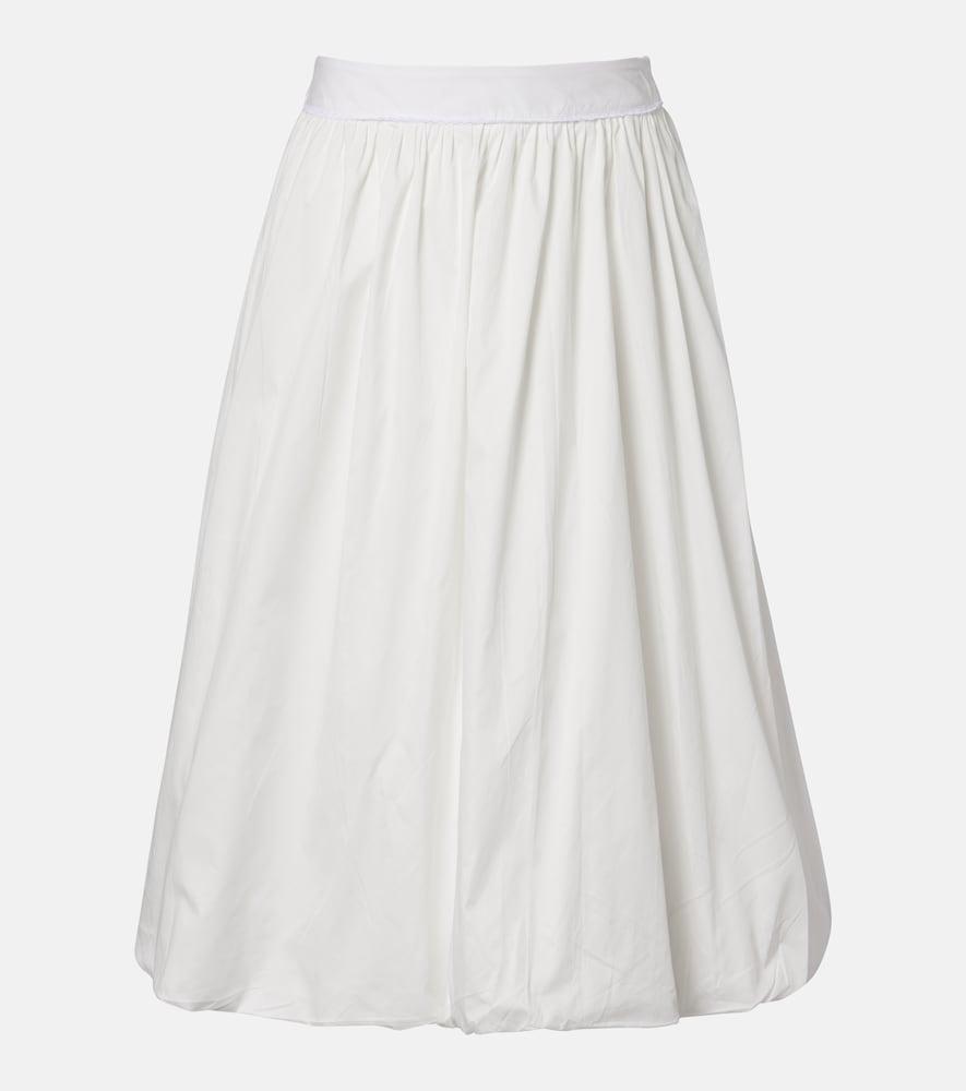 bananhot alba cotton poplin midi skirt