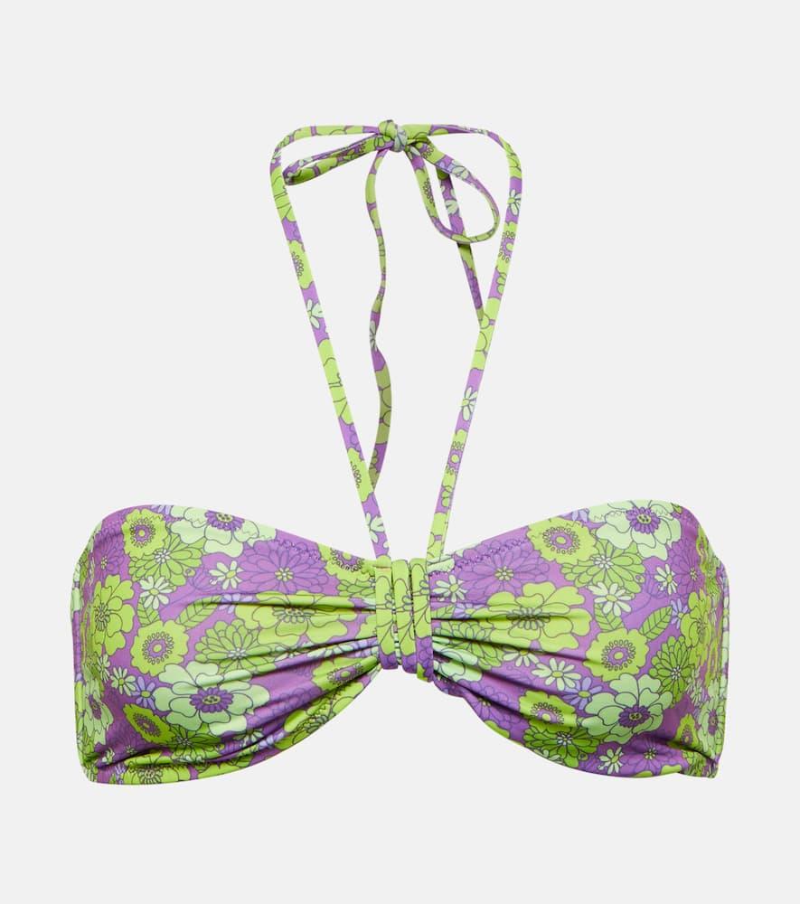 bananhot alin floral halterneck bikini top
