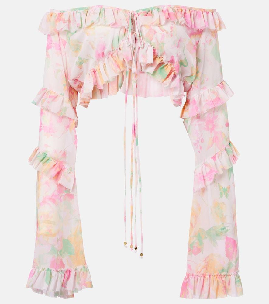 bananhot anita floral ruffled off