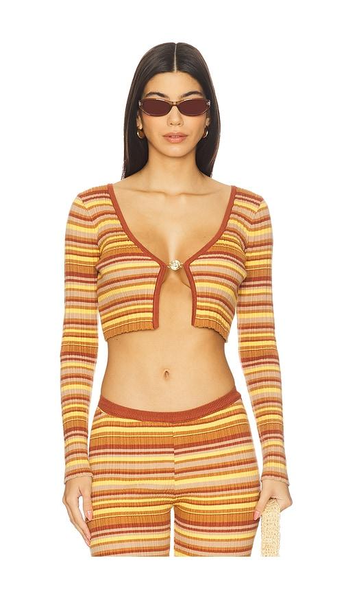 bananhot ann cardigan in brown.