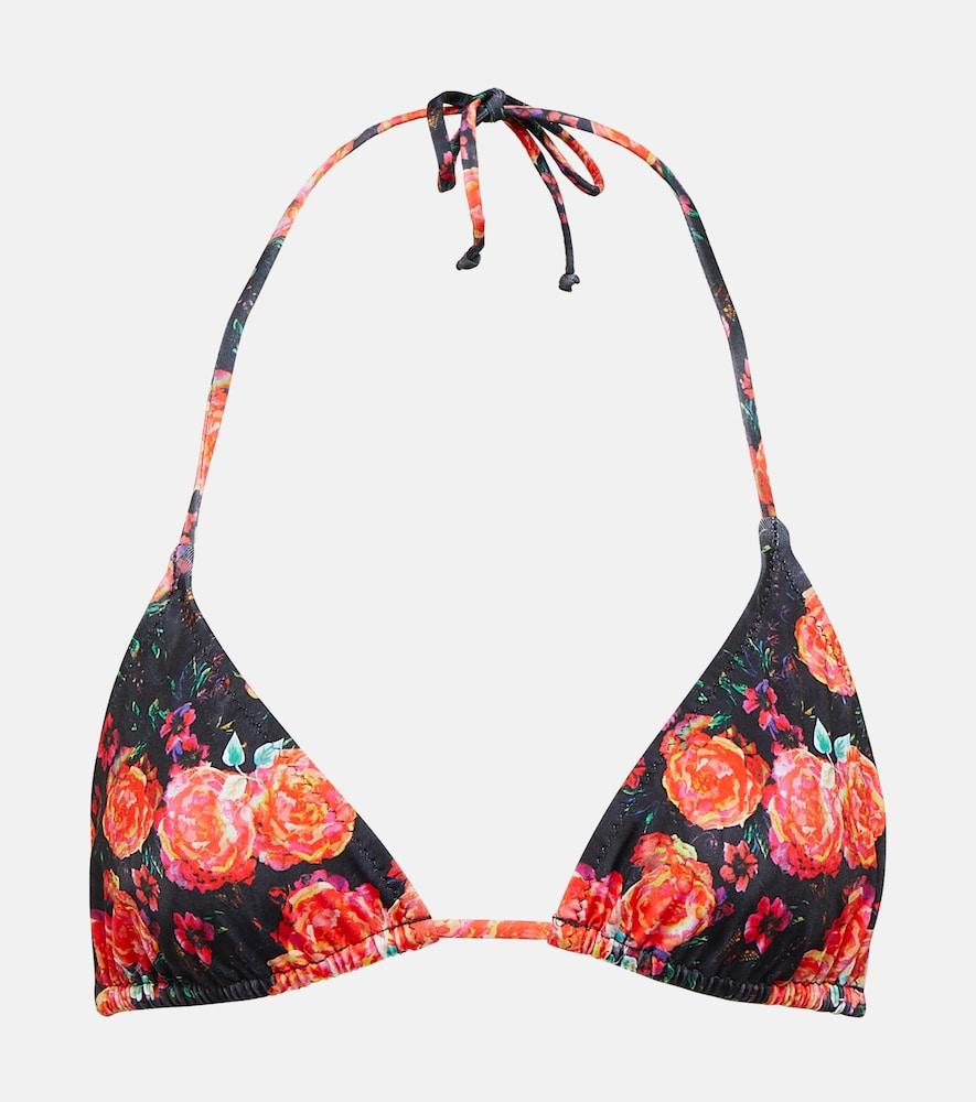 bananhot bell floral tringle bikini top