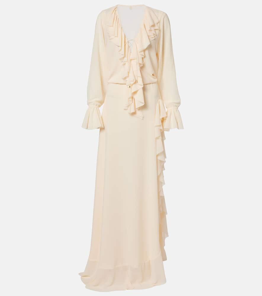 bananhot bellen ruffled maxi dress