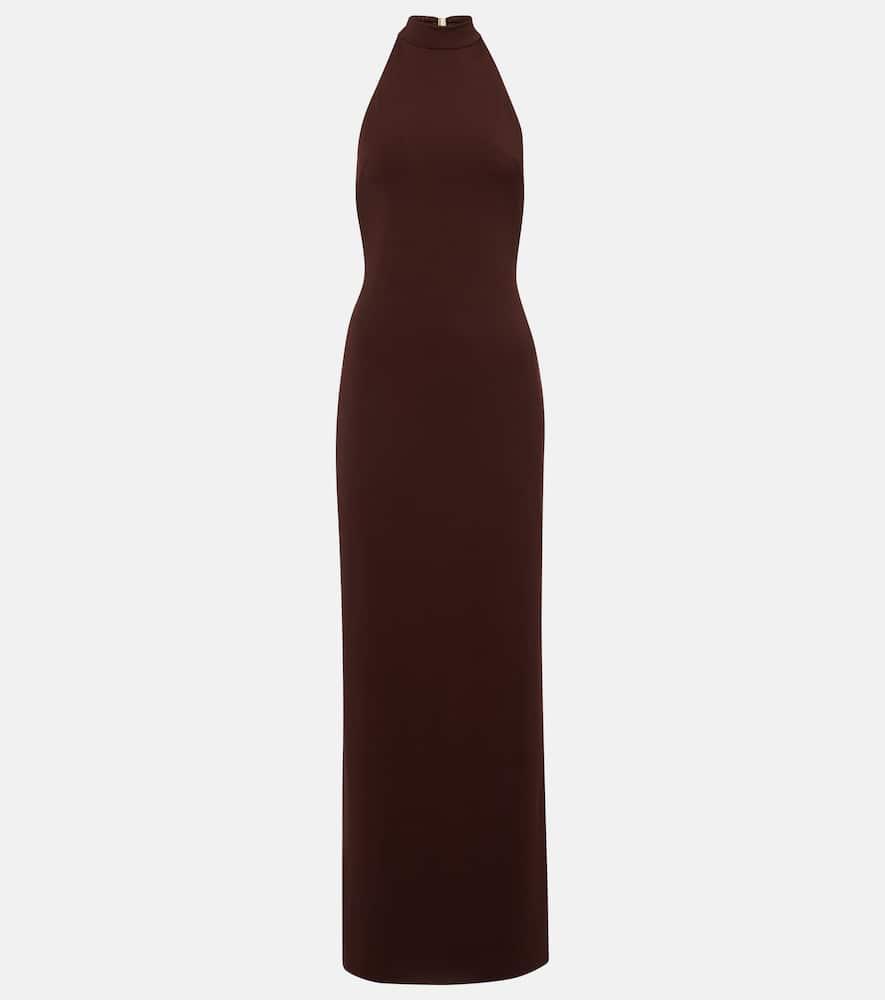 bananhot carrie halterneck jersey maxi dress