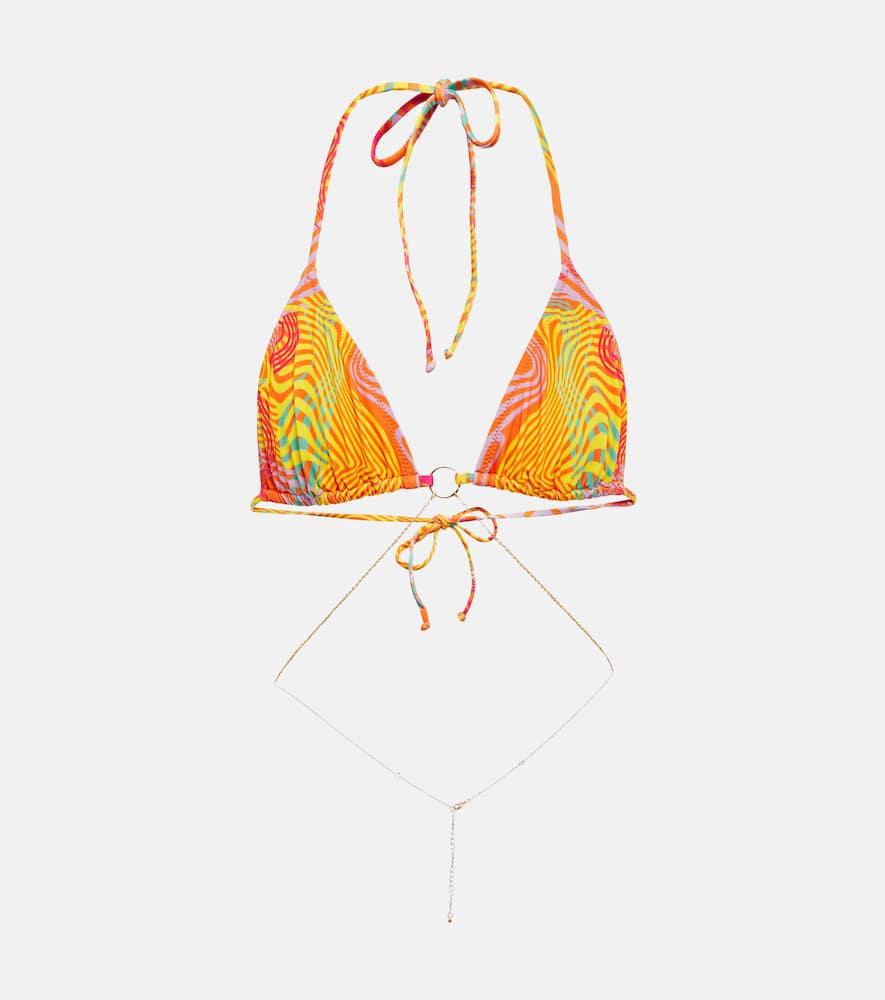 bananhot chain printed bikini top