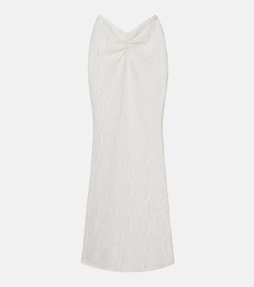 bananhot daisy lace maxi skirt