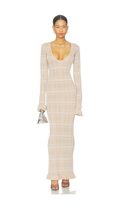 bananhot ether maxi dress in cream.