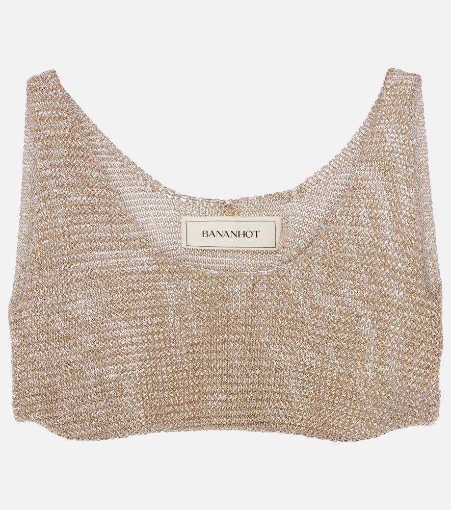bananhot knitted lamé bra top